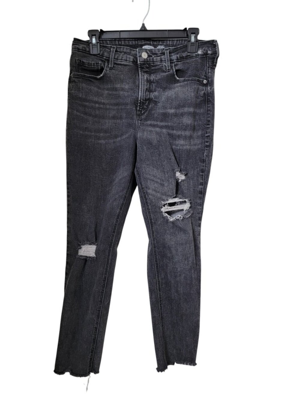 Old Navy Size 12 Washed Black, Distressed Rockstar High Rise Super Skinny Jeans